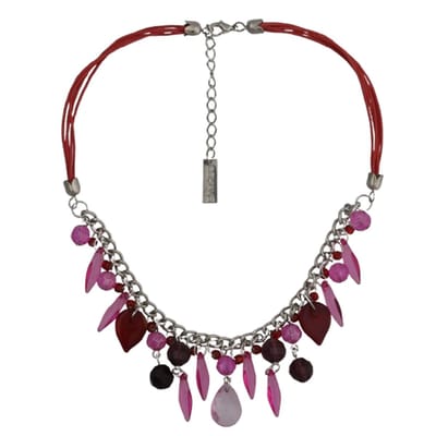 Behave - Ketting met facet geslepen kralen en hangertjes - Trendy sieraden - Nikkelvrij - 40 cm + 5 cm verlengketting