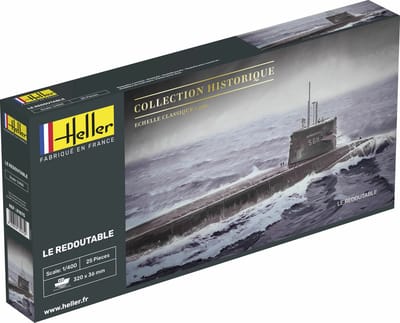 Heller Modelbouwpakket Militaire voertuigen - 81075 Le Redoutable - Collection Historique - Franse Nucleaire Ballistische Onderzeeër Plastic - 1:400 - Modelbouw