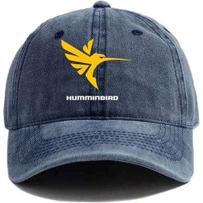 Humminbird Baseballpetten Verweerde Petten Dad Cap Mannen Vrouwen Retro Buiten Zomer Verstelbare Petten Casual Veelzijdig Zonbescherming Adjustable blue