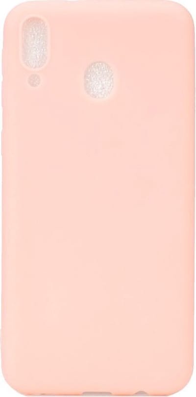 Shop4 - Samsung Galaxy M20 (Power) Hoesje - Zachte Back Case Mat Roze