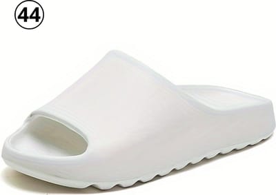 Bovista Comfortabele Slippers - Badslippers - Teenslippers - Anti-Slip Slides - Flip Flops - Stevig Voetbed - Wit - Maat 44