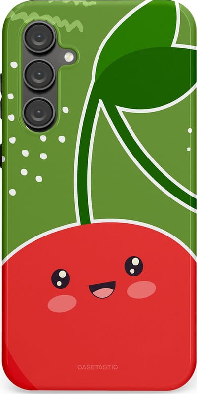 Casetastic Hoesje Geschikt voor Samsung S23 FE - Stijlvolle Beschermende Duo-layer Case - Kersenkus