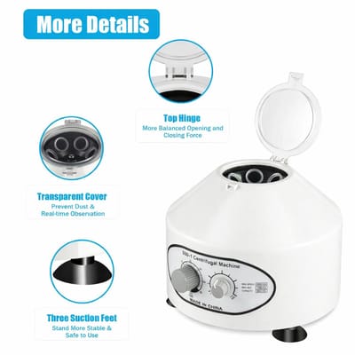 Allero Laboratorium Centrifuge - Medische Tafel Centrifuge - Laboratoriumcentrifuge - 6x20ml - 25W - 4000 rpm – Timer 0-60 min