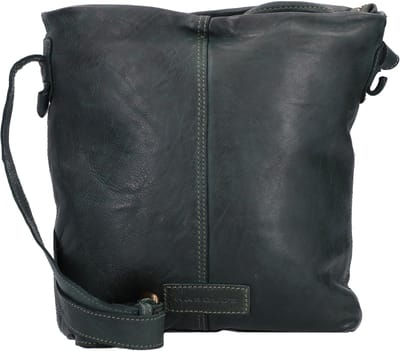 HAROLD'S Leren Schoudertas Submarine Crossbag Green Donkergroen