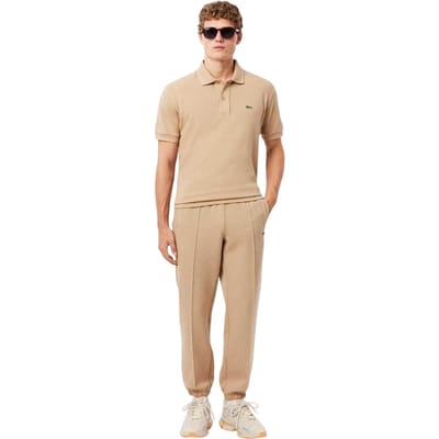 Lacoste Heren Biologisch Katoenen Normale Sweatbroek (Beige)