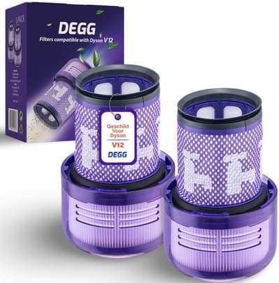 DEGG® - Hepa Filter Geschikt voor Dyson V12 Detect Slim - Wasbaar - Vervangt Dyson Filter V12 - Filter Steelstofzuiger - Onderdelen - Duurzaam - Premium Kwaliteit - 2 STUK(S) - CONTROLEER UW MODEL !