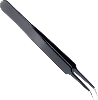 Gebogen SMD Pincet 110mm met Super Tip en ESD-coating