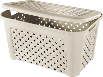 Tontarelli Arianna 45l Rechthoekig Polypropyleen (PP) Beige wasmand