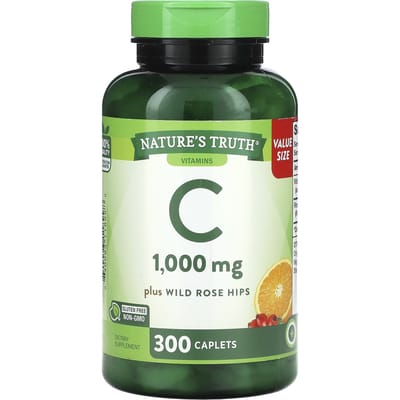 Nature's Truth, Vitamine C Plus Rose Musquée Sauvage, 1 000 mg, 300 comprimés