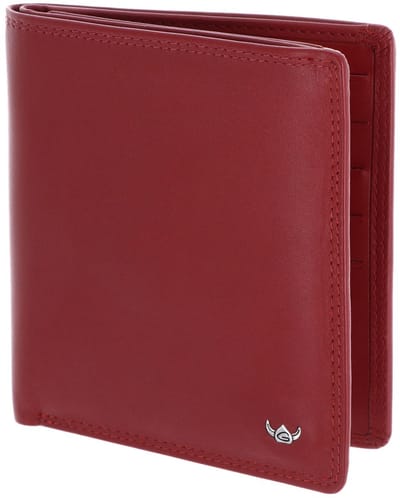 Golden Head Leren kaarthoes Polo RFID Protect Kombischeintasche ohne Münzfach 1255 Rot donkerrood