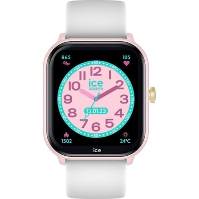 Ice Watch Ice Smart Junior 2.0 - Kindersmartwatch - Siliconen - Roze/Wit - Ø 38 mm