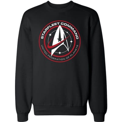 Star Trek Sweatshirts - Starfleet Command - S tot XXL - voor Mannen - zwart