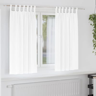 vidaXL Zwart-out Gordijnen met Ringen 2 st Puur Wit 175 x 140 cm