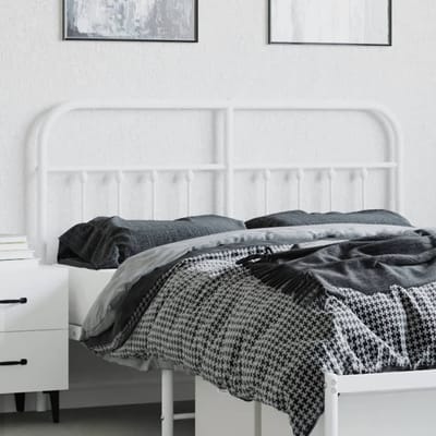 vidaXL - Vervangend - hoofdbord - metaal - wit - 135 - cm