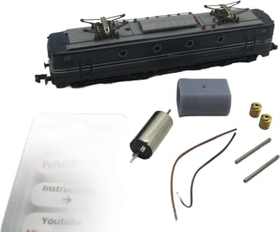 micromotor NA004G motor ombouwset voor Arnold NS 1300, SNCF CC 7000, DB E03, BR 220.1, FP 9, Re 4/4 (old model)
