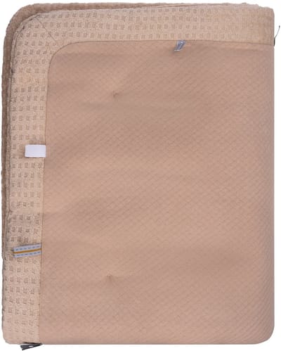 Baby Boxkleed 75 x 80 - Speelkleed 100% biologisch katoen - Speelmat Desert Sand - Beige - Snoozebaby
