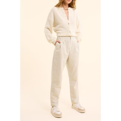 ICode Grey Striped Tennis Suit Pants Heather Grey Maat: 40 | Pantalons Outlet | Dames | Grijs