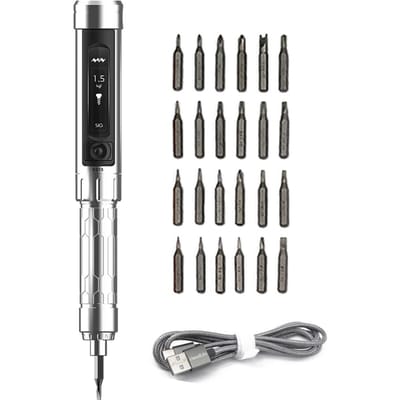 MINIWARE ES15 Intelligente Bewegingsbesturing Elektrische Schroevendraaier Handheld Draagbare Schroevendraaier Hoog zilver