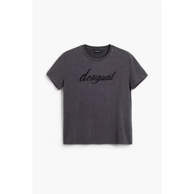 Desigual Grijze Katoenen Dames T-Shirt