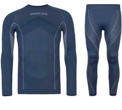 SNOCKS Thermo Ondergoed Heren met Duimgat - Thermoshirt & Thermobroek - Warm & Ademend - Comfortabele Pasvorm - 1 Set