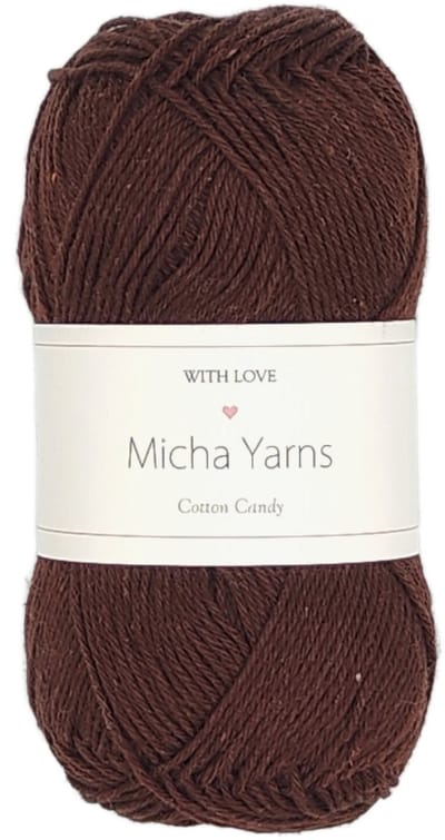 Micha Yarns - 100% katoen haakgaren - 5 bollen haakkatoen - 5 x 50gram - 170meter per bol - Bruin (021)