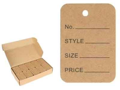 Cadeaulabels van Kraftpapier - 1000 Stuks, Handgemaakte Etiketten voor Tafelkaarten en Glazen