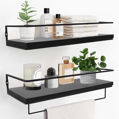 Rustieke Houten Wandplank voor Badkamer, Keuken of Slaapkamer - 40 cm Drijvende Plank voor Opberging en Decoratie