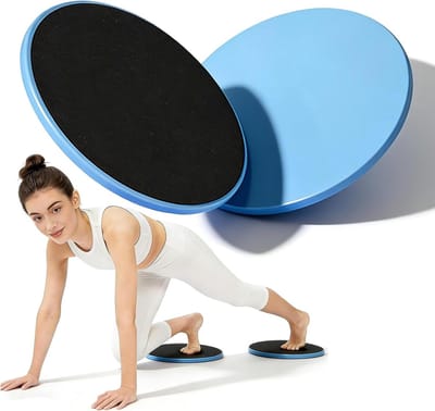 Core Sliders - Glijplaten Fitness - Core Training - Dubbelzijdig Ontwerp - 2 Stuks - Blauw