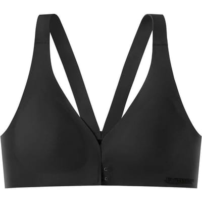 Vrouwen beha voorgesp verstelbaar ondergoed sexy comfortabele draadloze borsten ademende sportbeha XL zwart