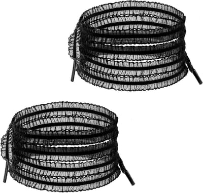 2 Paar Witte Veters 120 cm Lang - Flat Ballet Style Schoenveters voor Meisjes, Sport- en Hardloopschoenen