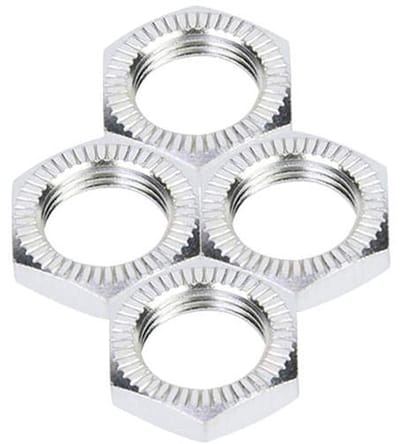 Set van 4 Vervangende Wielmoeren 1/8 17 mm Aluminium M12 voor Auto en Fiets, Duurzaam en Betrouwbaar