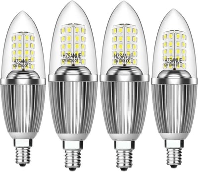 E14 LED Kaarslampen 12W - 100W Equivalent, 6000K Daglicht Wit, Niet Dimbaar, 1350 Lumen, 4-Pak