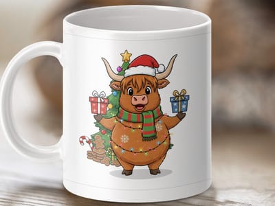 Mok Kerst Yak Mok, Feestdagen Mok, Cadeau Mok, Vrolijk Kerstfeest Mok, Dieren Mok, Nieuwjaar Mok, Koffie en Thee Mok