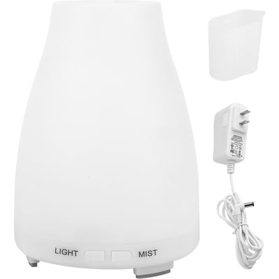 Desktop Aroma Diffuser Luchtbevochtiger met LED Nachtlampje voor Thuis Kantoor 200ml 100?240VUS Stekker white