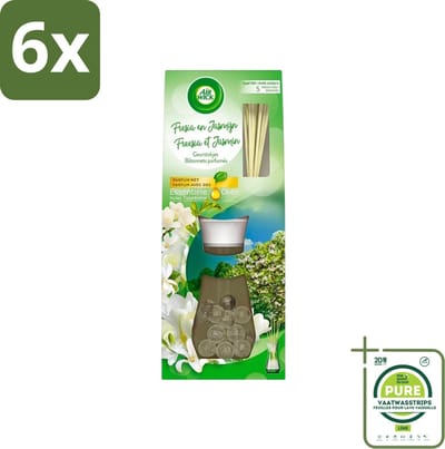 Air Wick Essential Oils - Geurstokjes - Freesia & Jasmijn - 30ml - Voordeelverpakking - 6 stuks - Geurstokjes - Air Wick