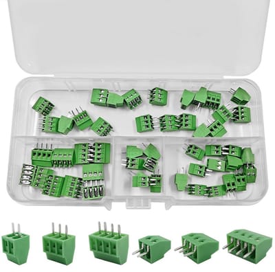 Schroefklemmen Blokken voor Printplaten, Aansluitconnectoren 2.54 mm Pitch