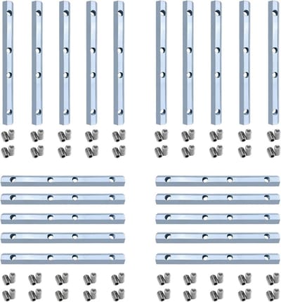 Set Aluminium Profielconnectoren met Schroeven voor 20mm Constructieprofielen