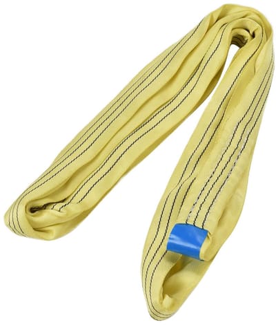 Ronde Hijsband - Eindeloze Riem - Veilig Transport - 3T Draagvermogen - 65 mm Breed - Geel