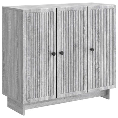 vidaXL - Dressoir - Grijs - sonoma - 89 - x - 34,5 - x - 80 - cm - Bewerkt - hout