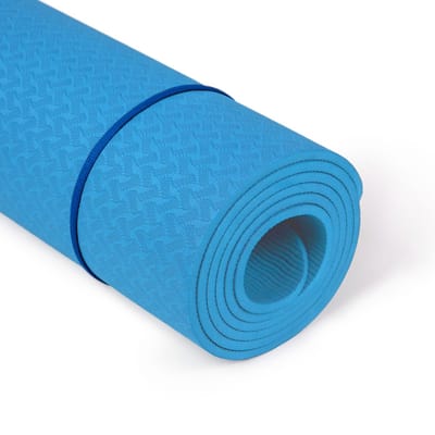 Rubbermagazijn - Yogamat - Lichtblauw - 183x61cm - Fitnessmat - Dikte 6mm