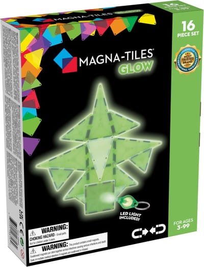 Magna-Tiles Glow 16-Piece Magnetic Building Set
