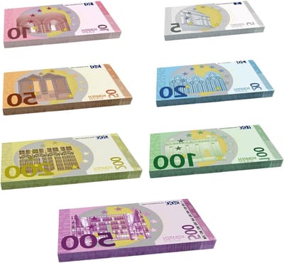 Speelgeld Set - Fopgeld Bankbiljetten - Spelletjes en Rollenspellen - Realistische Afmetingen - 175 Stuks - Meerkleurig