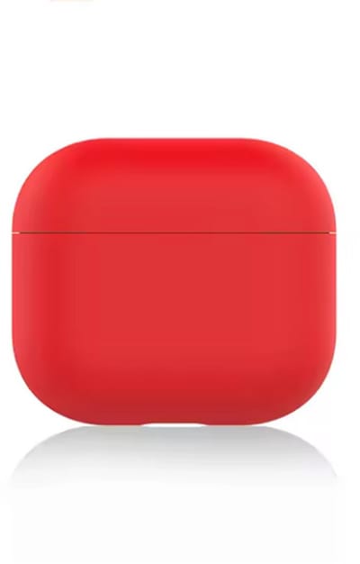 CHPN - AirPods hoesje - Hoesje geschikt voor AirPods 3 - Siliconen Beschermhoesje - Airpodshoesje - Geschikt voor Apple AirPods 3 - Rood