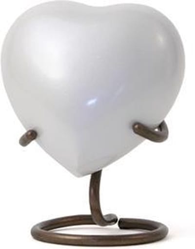 Urnencenter© Trinity Pearl Hartjes urn - Urn - Urn voor as - Urn Hond - Urn Kat - Urn Deelbewaring - Mini Urn - Kunstobject - 50 ml