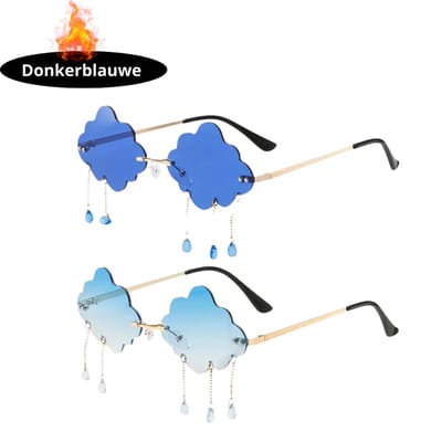 Livano - Festival Bril - Rave - Space - Techno - Freaky Glasses - Heren - Dames - Zonnebril - Blauw