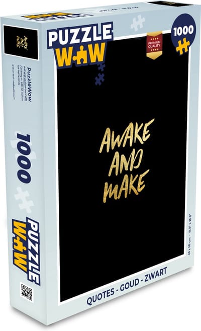 Puzzel Quotes - Goud - Zwart - Legpuzzel - Puzzel 1000 stukjes volwassenen
