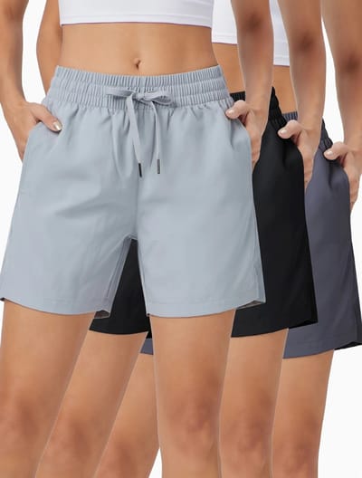 Livano Korte Broek Dames - Spijkerbroek - met Zakken - Volwassenen - Jongens - Shorts - 3 Pcs - Zwart/Lichtgrijs/Donkergrijs - Maat XS