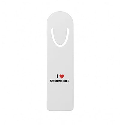 Hacebo® - I love schoonbroer metalen boekenlegger - Broer - de liefste schoonbroer - verjaardag - cadeautje voor broer - broer artikelen - kado - geschenk Bladwijzer boekenleggers - 12.7 cm x 3.2cm