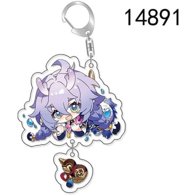 Heet Spel Honkai Star Rail Sleutelhanger Dan Heng Bronya Rand Asta Herta Himeko Q Versie Figuur Acryl Sleutelhanger Chaveio voor Fans Cadeau 8 cm white