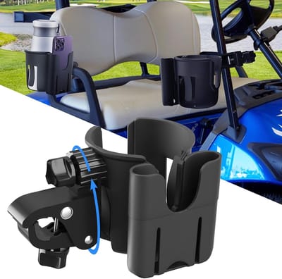 VHV - Bekerhouder - Rolstoel bekerhouder - Rollator bekerhouder - Fleshouder met telefoonhouder - Verstelbare bekerhouder - 2 in 1 houder - Drank en telefoon bij de hand - 360 graden instelbaar - Voor rolstoel - Voor rollator